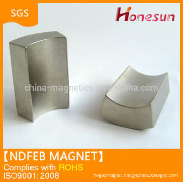Super strong sintered neodymium arc magnet China supplier